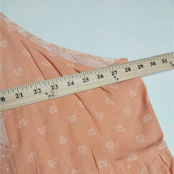 NWT Torrid Washable Crinkle Gauze Tank Peach Floral Adjustable Straps Sz 5X - Picture 12 of 13